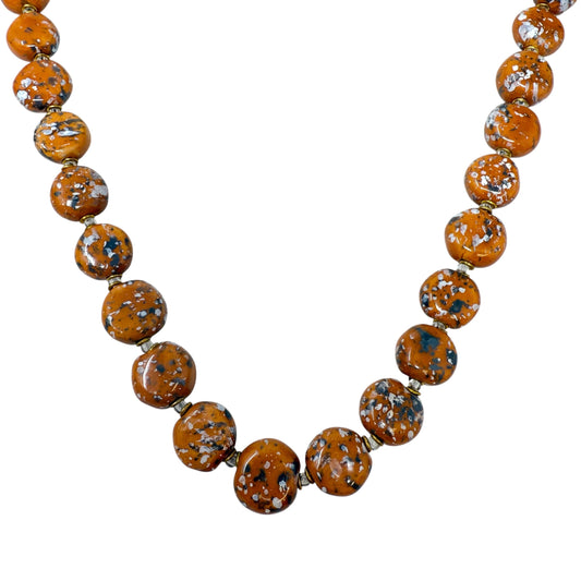 Kenyan Hand Painted Clay Beaded Necklace By Kazuri