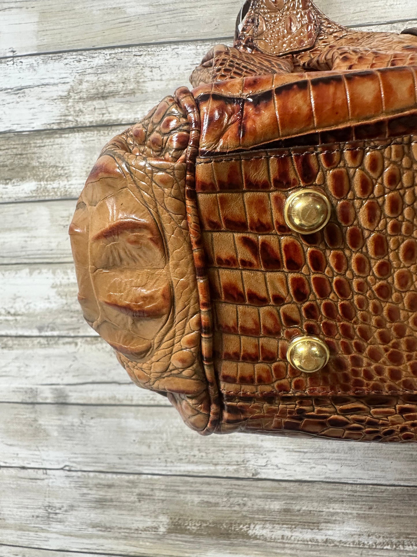 Handbag Designer By Brahmin In Brown, Size:Large