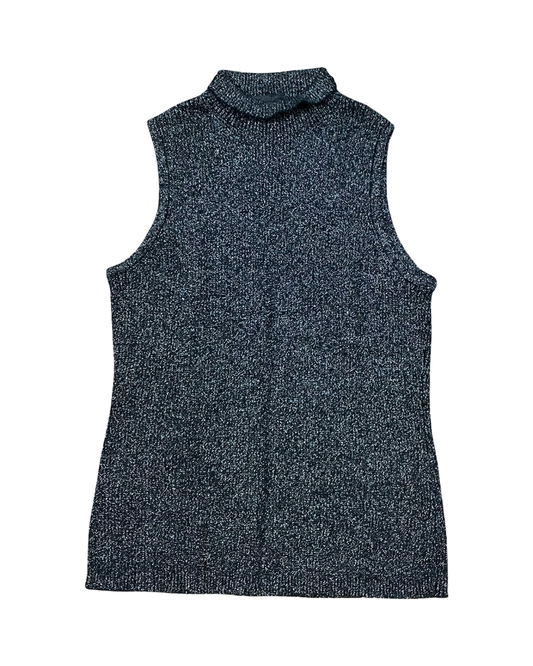 Top Sleeveless By Investments In Black, Size:M