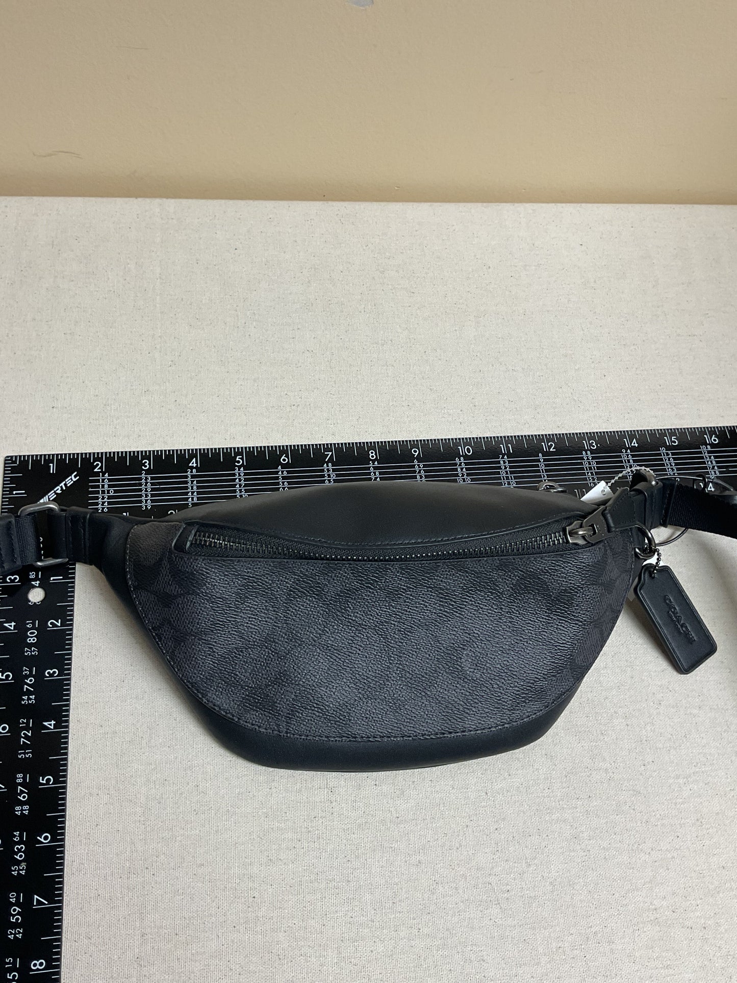 Belt Bag Designer By Coach In Black & Grey, Size:Medium