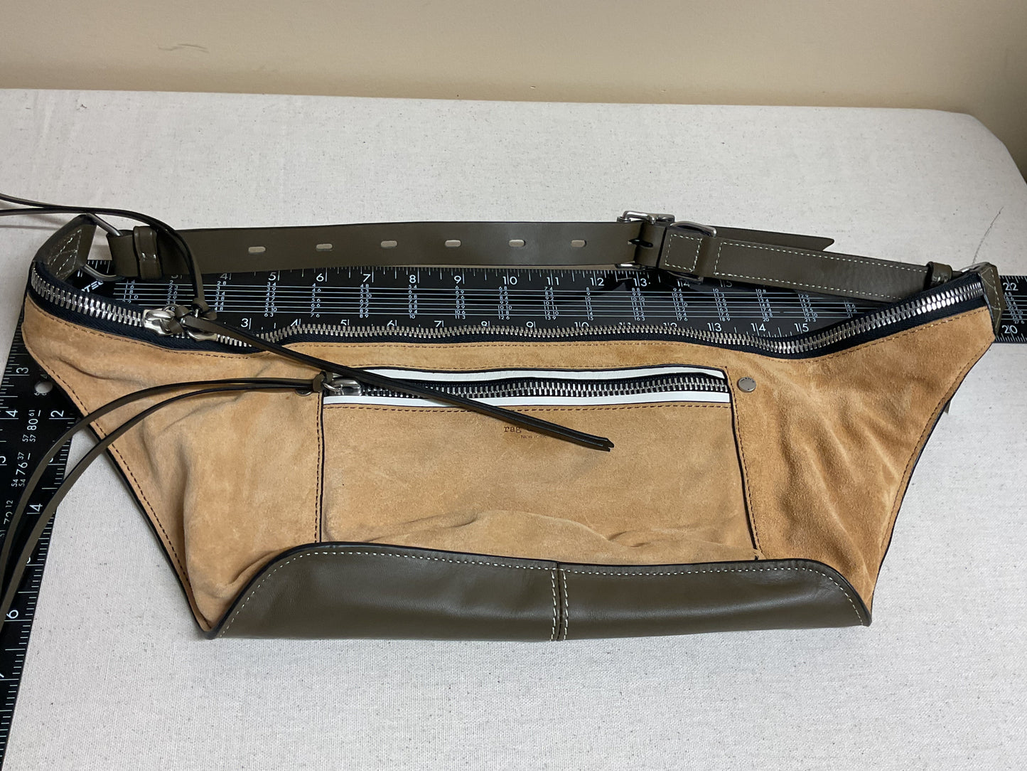 Belt Bag Leather By Rag And Bone In Green & Tan, Size:Large