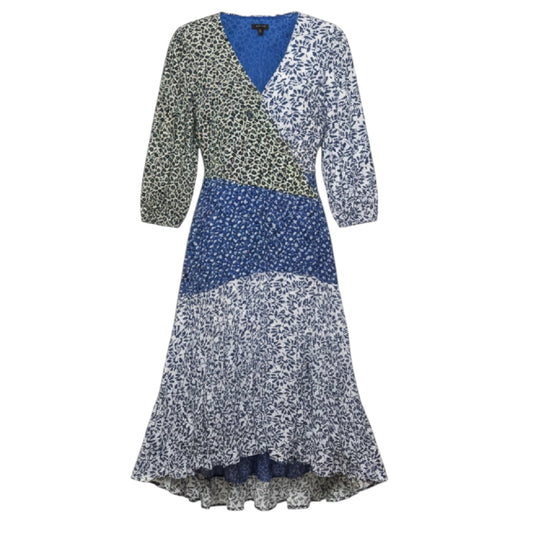 Floral Wrap Flare Dress By Ann Taylor In Multi-colored, Size: 6