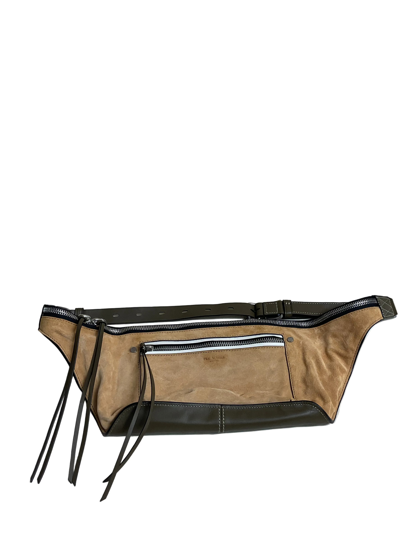 Belt Bag Leather By Rag And Bone In Green & Tan, Size:Large