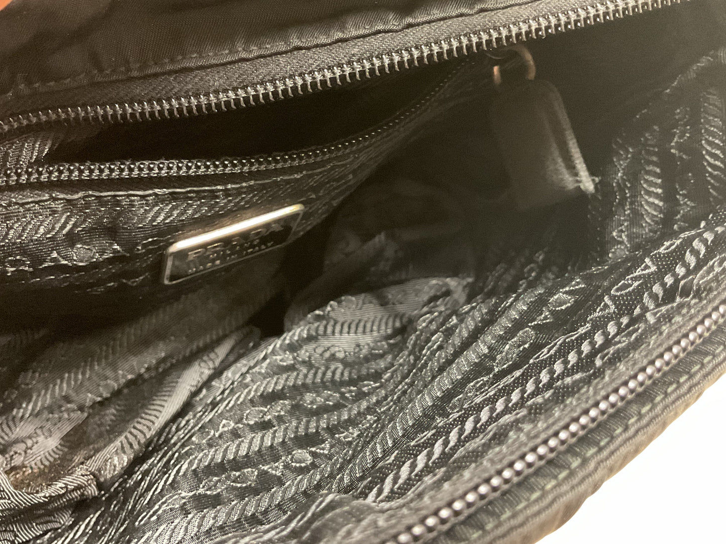 Handbag Luxury Designer By Prada In Black, Size:Small