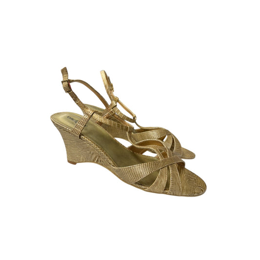 Shoes Heels Wedge By East 5Th In Gold, Size:8.5