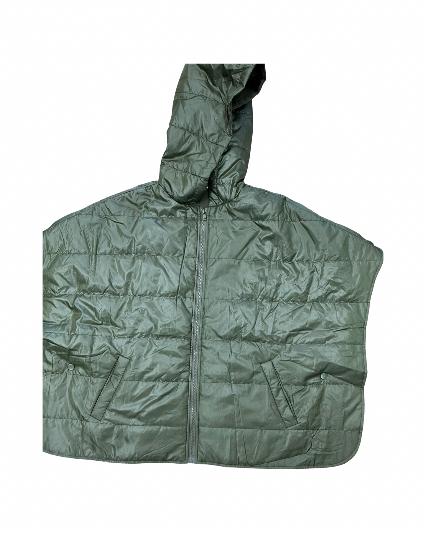 Poncho By Doe & Rae In Green, Size:M