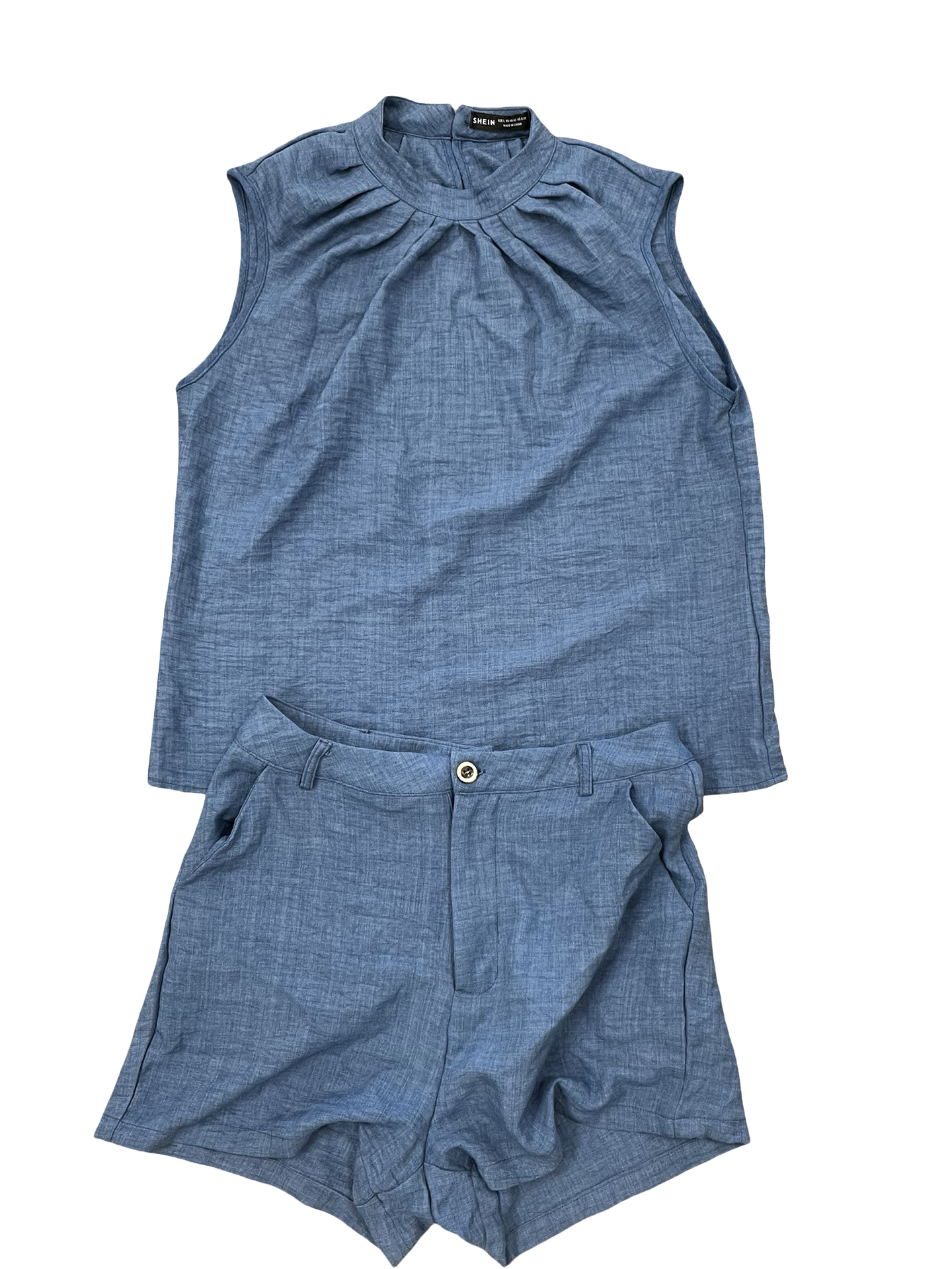 Lounge Set Shorts By Shein In Blue, Size:L