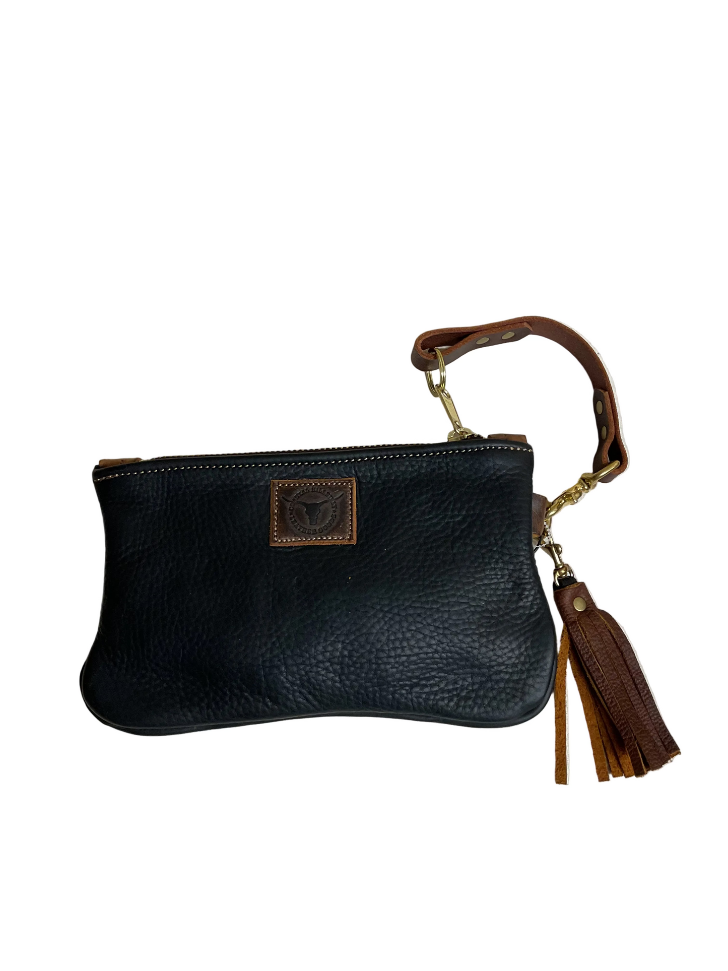 Wristlet Leather By Cmb In Brown, Size:Large