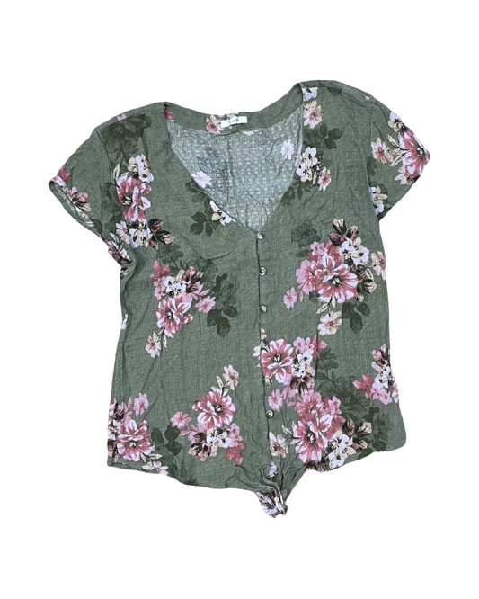 Blouse Ss By Maurices In Green, Size:S