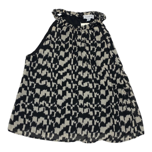 Top Sleeveless By Evereve In Black & Cream, Size:M