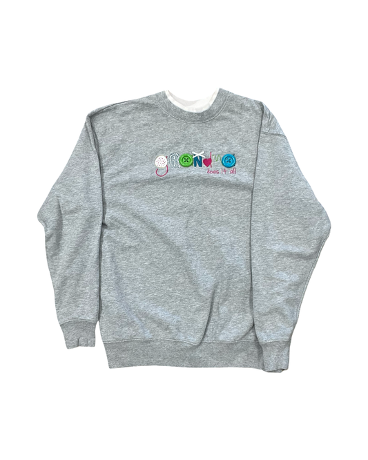 Sweatshirt Crewneck By Clothes Mentor In Grey, Size:L