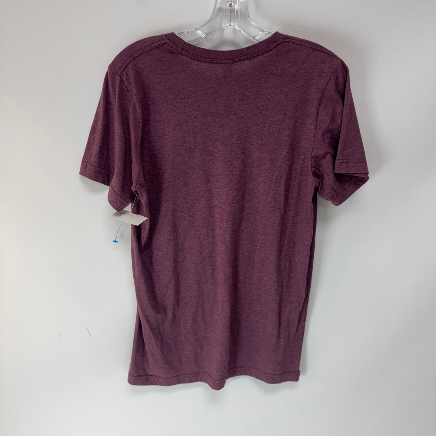 Top Short Sleeve By Bella + Canvas In Purple & White, Size: M