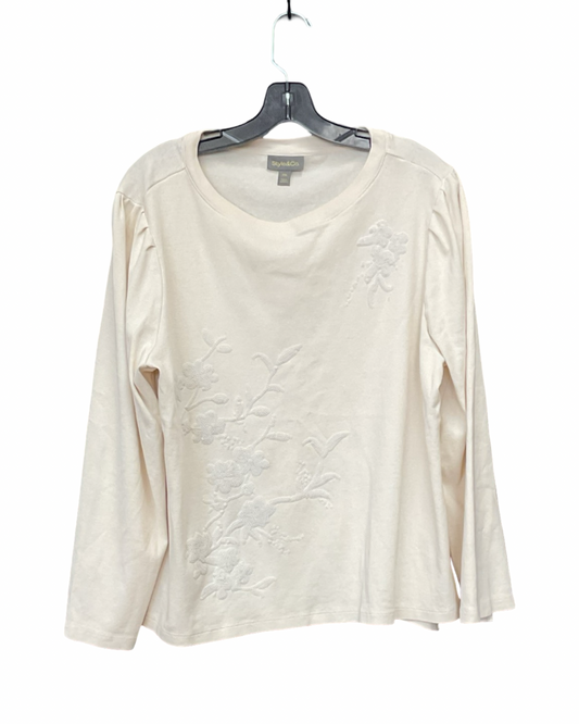 Top Ss By Style And Company In Cream, Size:1X
