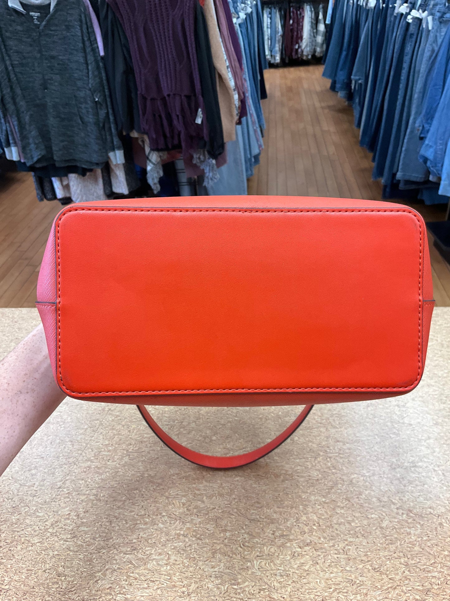 Handbag Designer By Michael Kors In Orange, Size:Medium