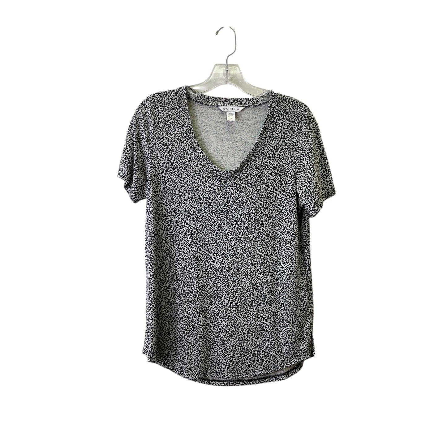 Top Ss Basic By Athleta In Black & Grey, Size:M