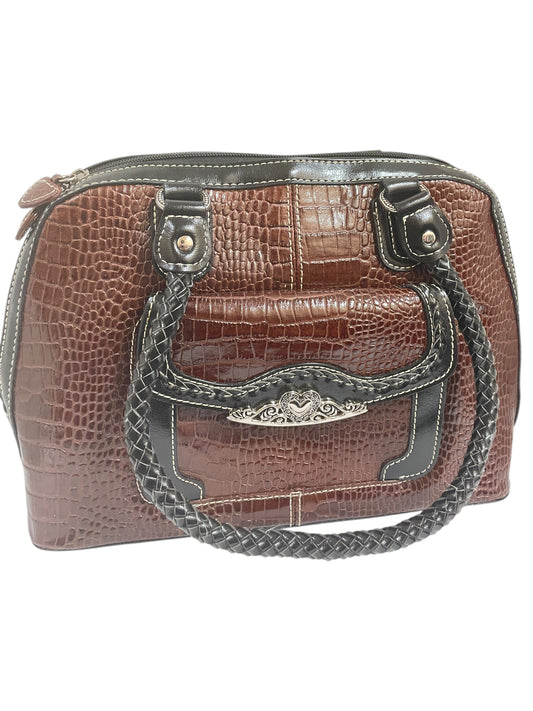 Handbag By Brighton In Black & Brown, Size:Medium
