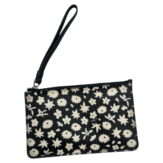 Wristlet Designer By Coach In Black & White, Size:Small