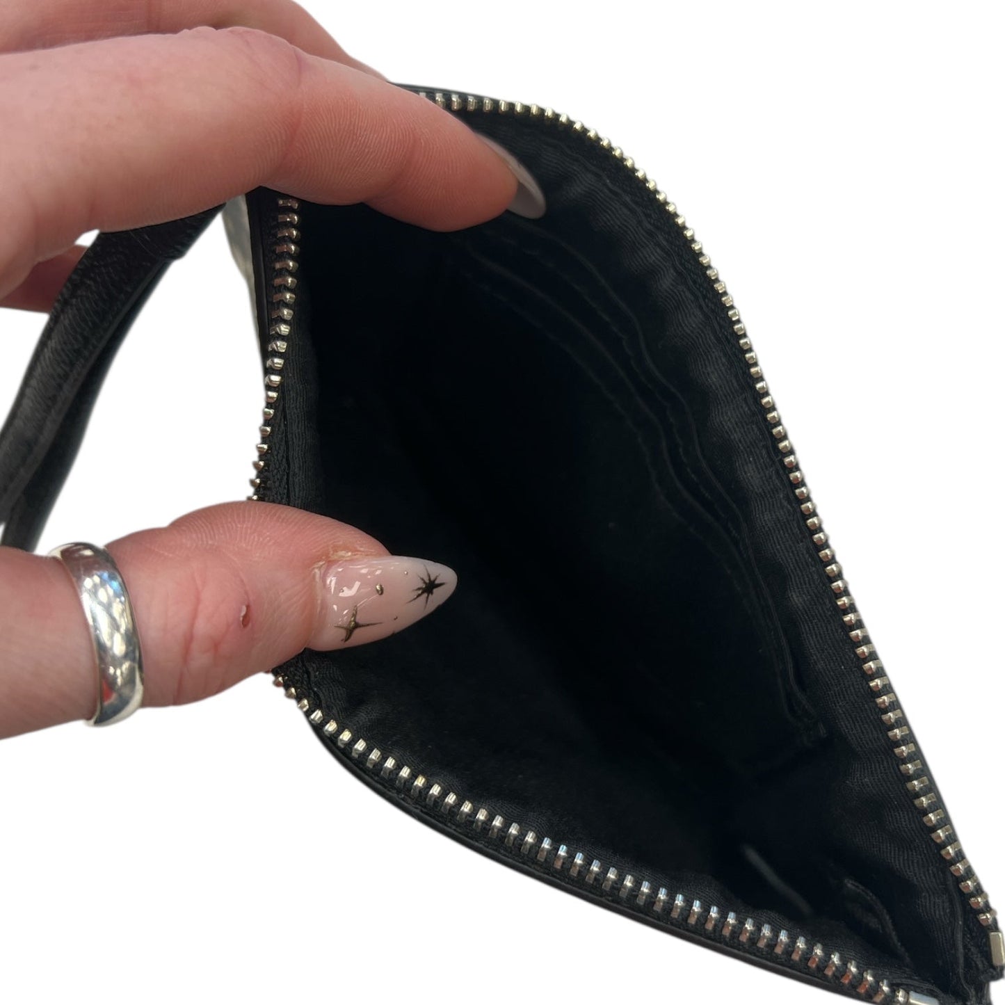 Wristlet Designer By Coach In Black & White, Size:Small