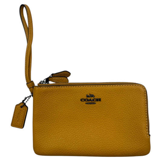 Wristlet Designer By Coach In Yellow, Size:Medium