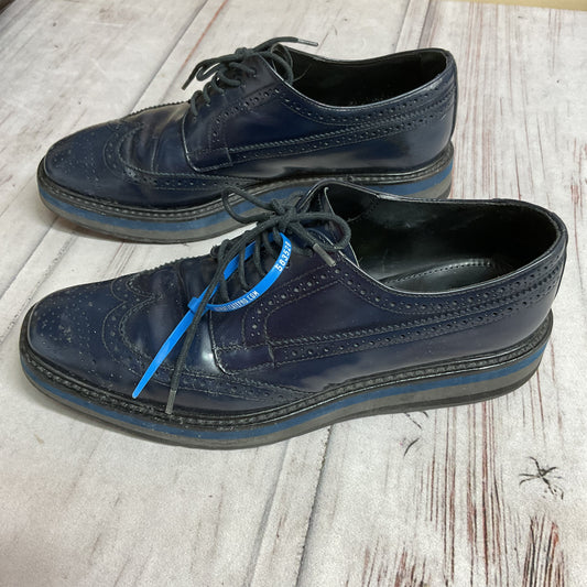 Shoes Luxury Designer By Prada In Blue, Size:38