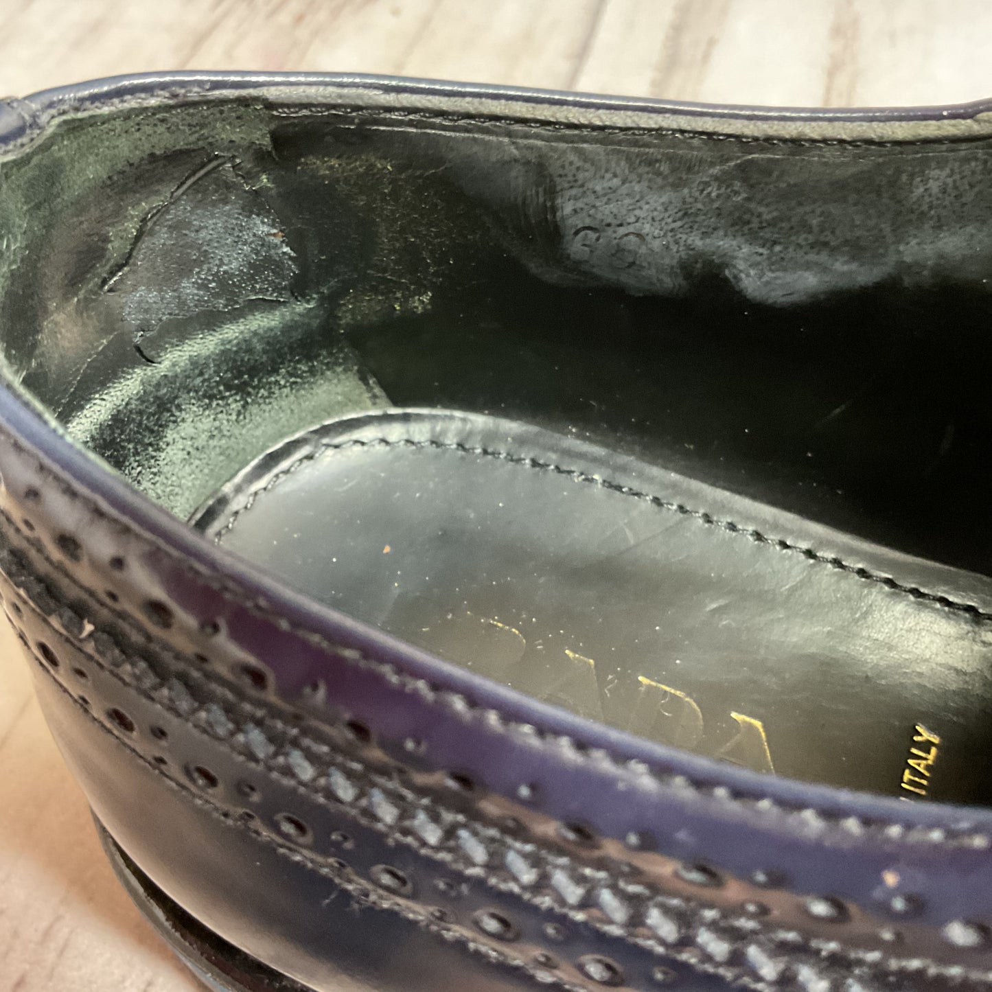 Shoes Luxury Designer By Prada In Blue, Size:38