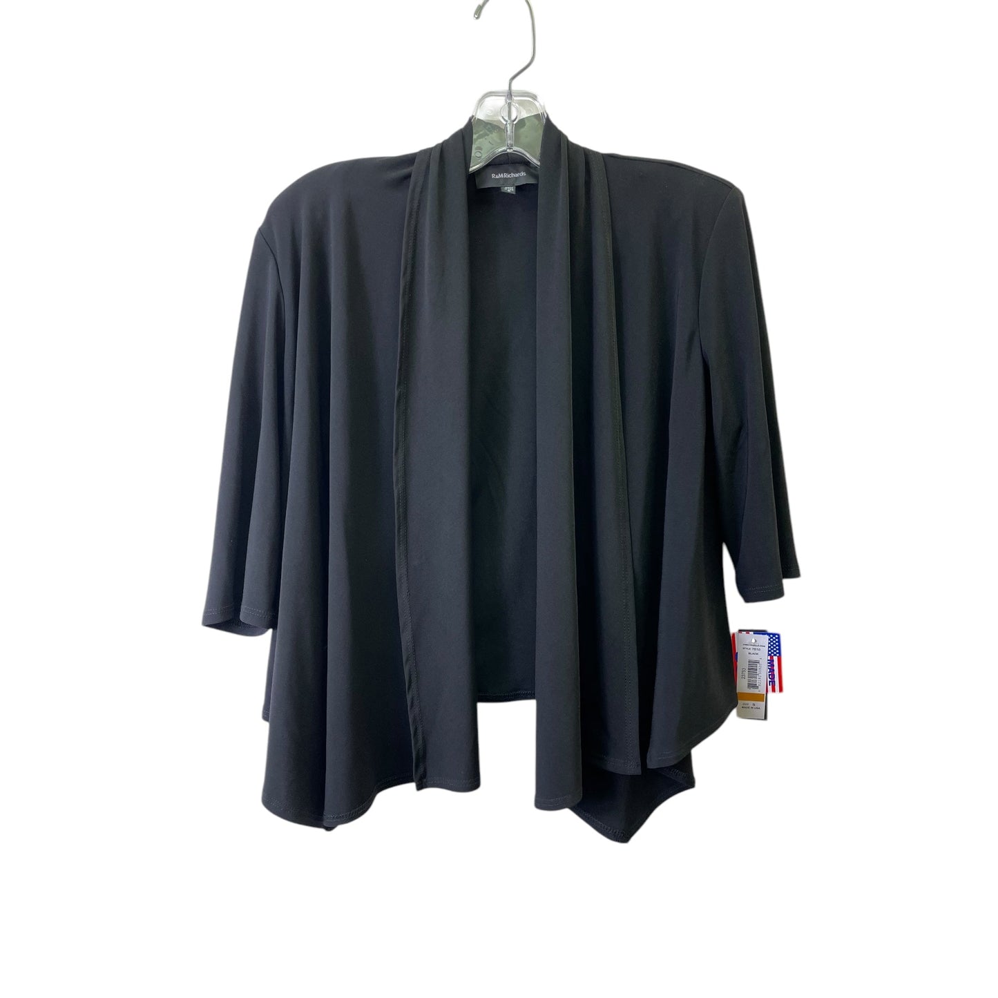 Cardigan By R And M Richards In Black, Size:S