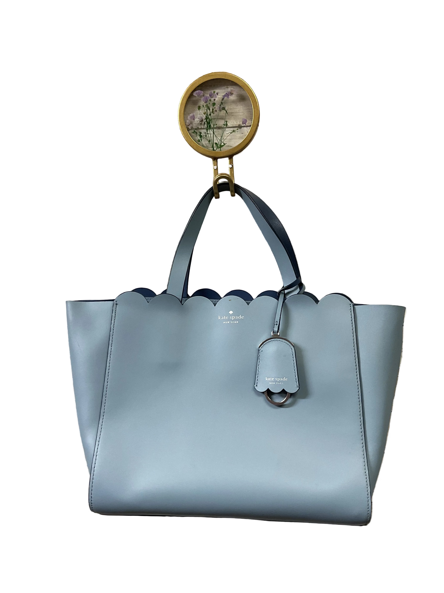 Tote Designer By Kate Spade In Blue, Size:Large