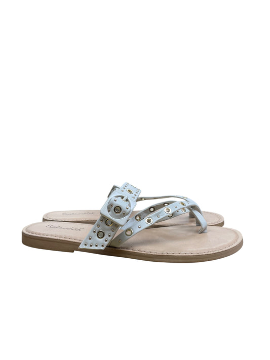 Sandals Flats By Splendid In Gold & Tan, Size:7.5