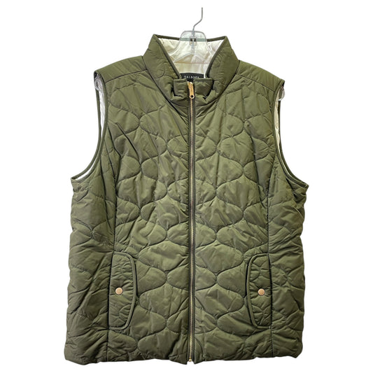 Vest Puffer & Quilted By Talbots In Green, Size:Xl