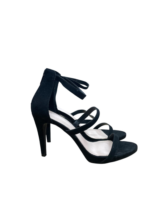 Sandals Heels Stiletto By Kelly And Katie In Black, Size:9.5