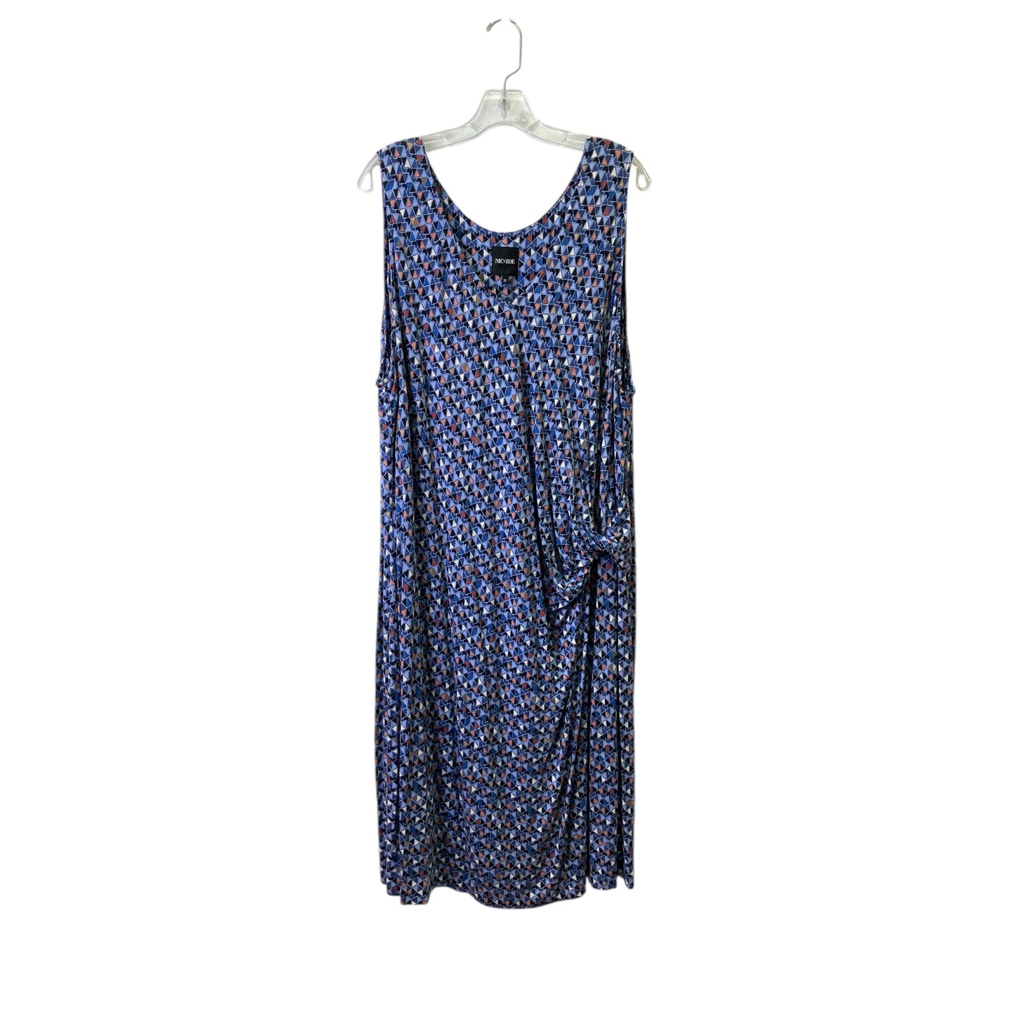 Dress Casual Midi By Nic + Zoe In Blue, Size:2X