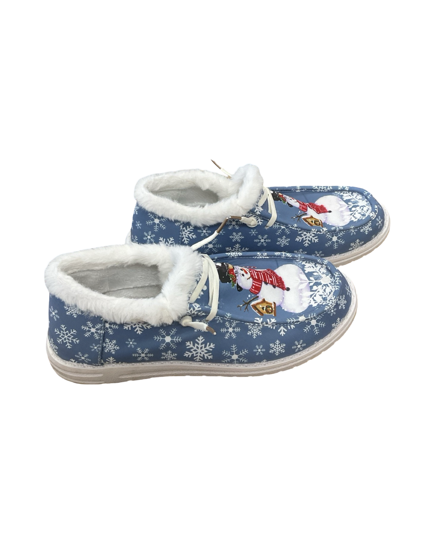 Shoes Flats By Clothes Mentor In Blue & White, Size:12