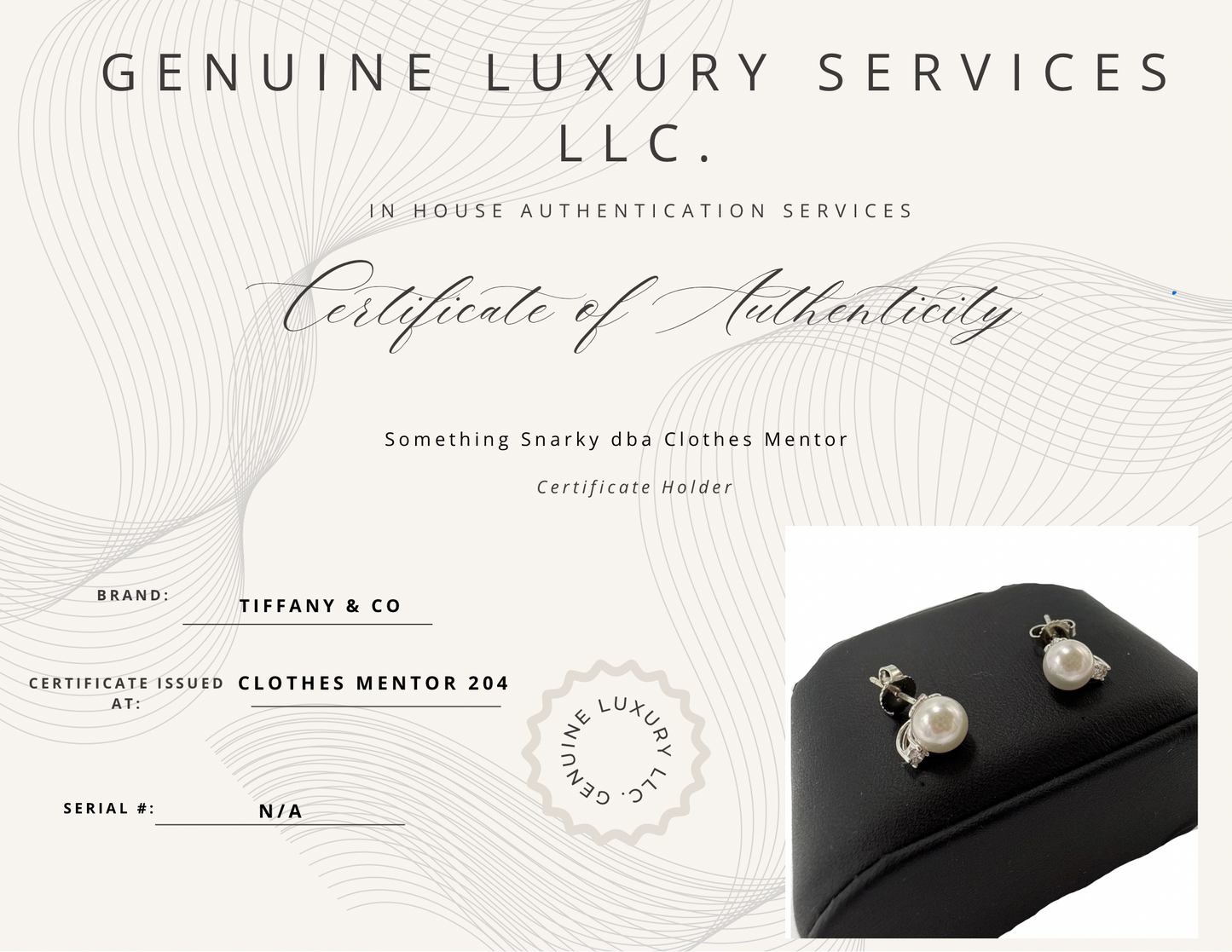 Tiffany & Company Signature Pearl & Diamond Luxury Earrings