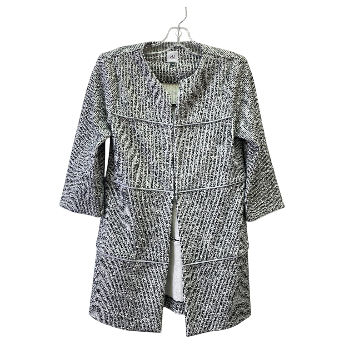 Sweater Cardigan By Cabi In Black & White, Size:Xs