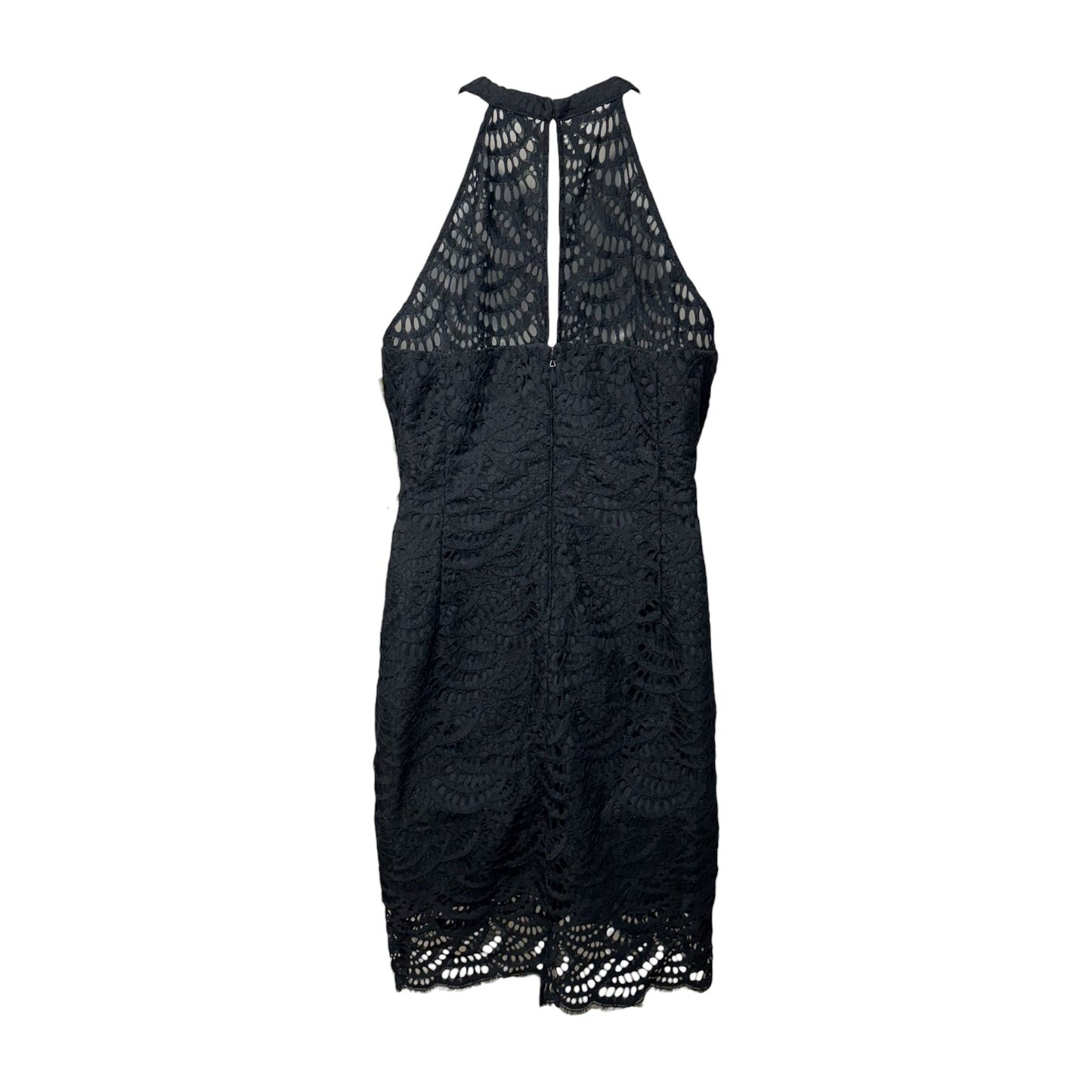 Kenna Lace Sheath Dress Designer By Lilly Pulitzer In Onyx Scalloped Fan Lace, Size: M ESTIMATED