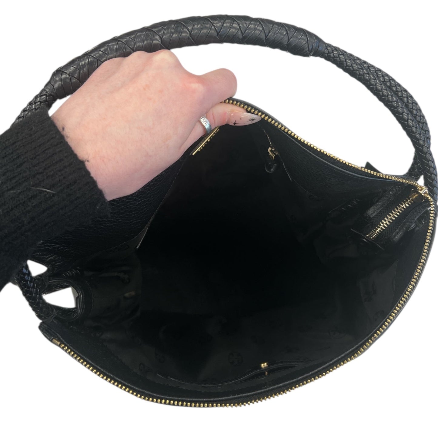 Handbag Designer By Tory Burch In Black, Size:Large