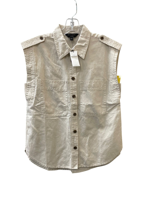 Top Sleeveless By Banana Republic In Beige, Size:S