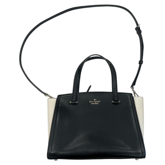 Handbag Designer By Kate Spade In Black & Cream, Size:Large