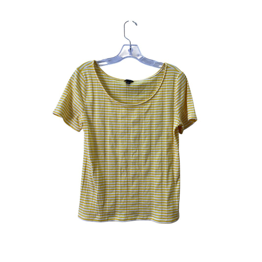Top Ss Basic By Ann Taylor In Yellow, Size:L
