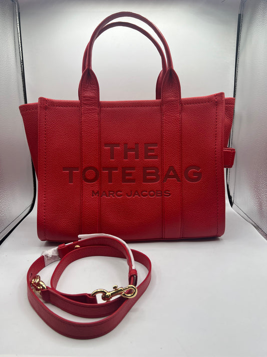 TOTE LUXURY DESIGNER by MARC JACOBS In RED, Size: LARGE