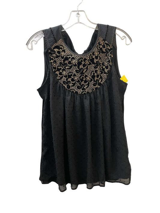 Top Sleeveless By One September In Black & Tan, Size:S