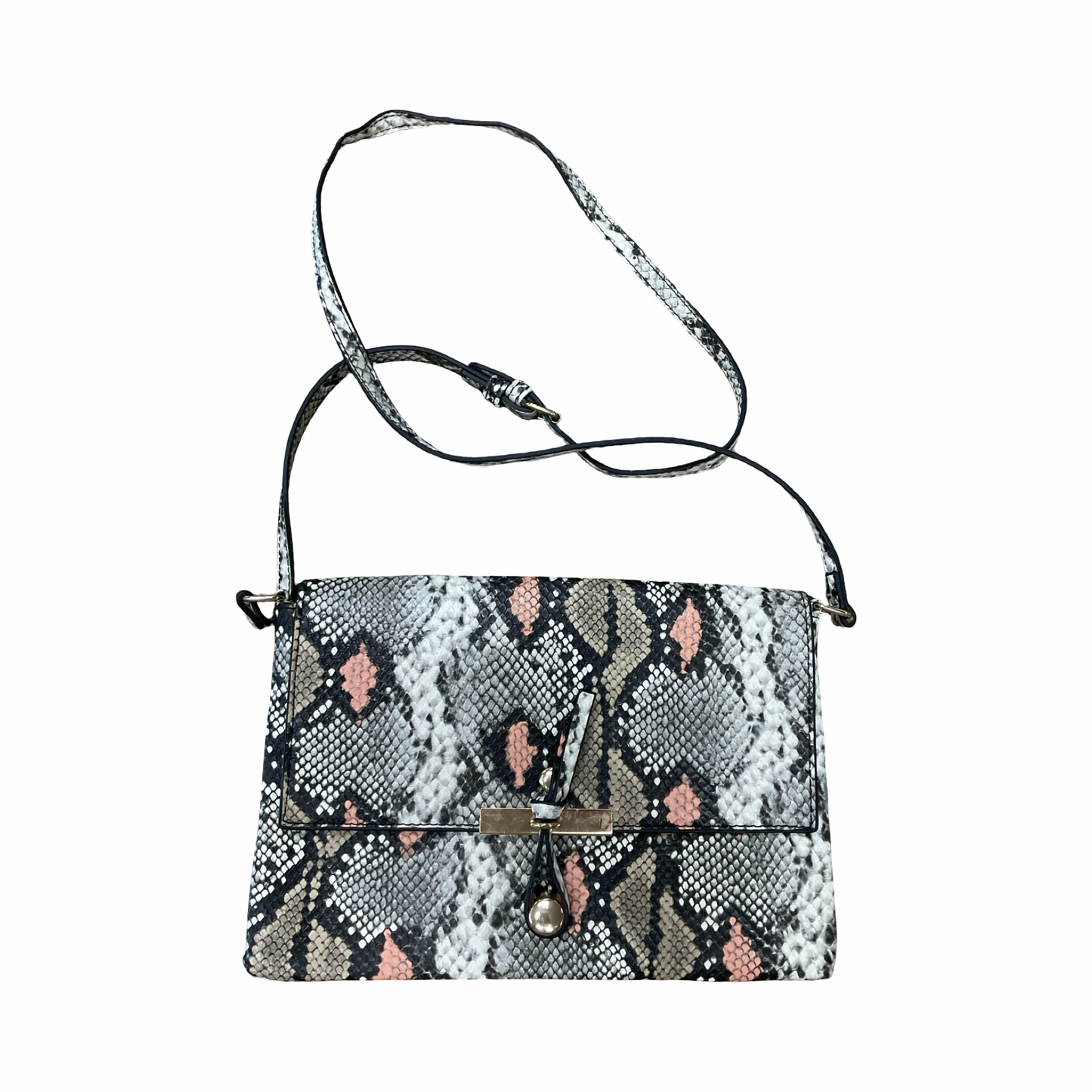 Crossbody By Clothes Mentor In Snakeskin Print, Size:Small