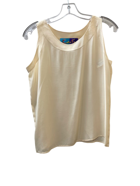 Blouse Sleeveless By Color FX In Cream, Size:M