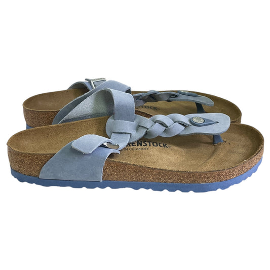 Sandals Flats By Birkenstock In Blue, Size:9