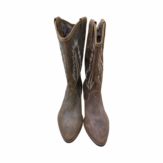 Boots Western By White Mountain In Brown, Size:8.5
