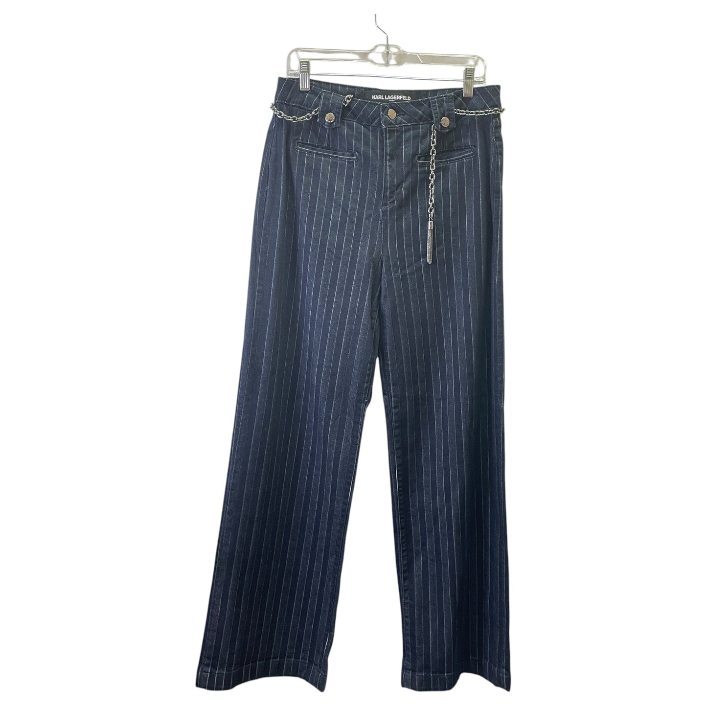 Jeans Designer By Karl Lagerfeld In Blue & White, Size:6