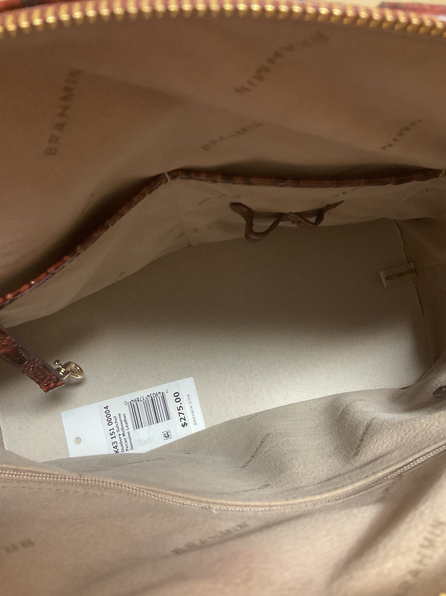 Handbag Designer By Brahmin In Brown, Size:Medium