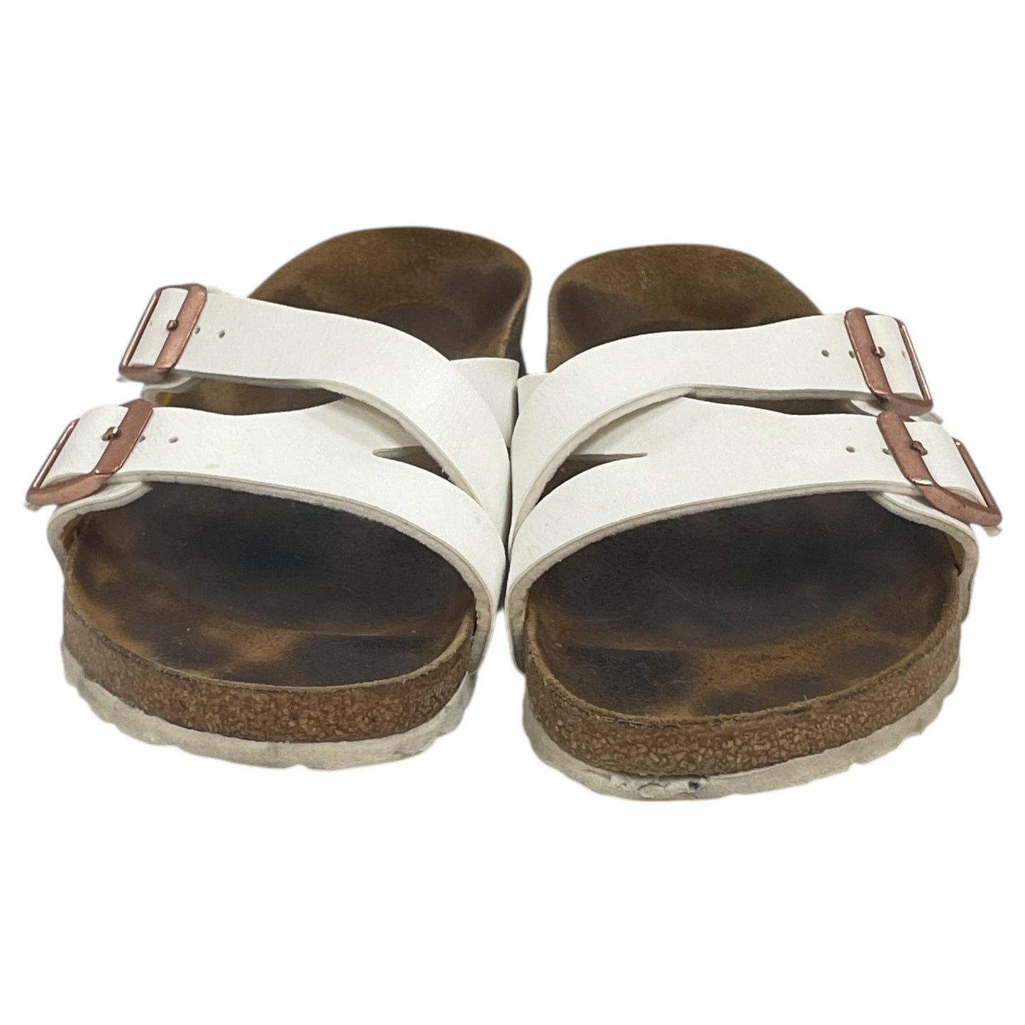 Sandals Flats By Birkenstock In White, Size:6