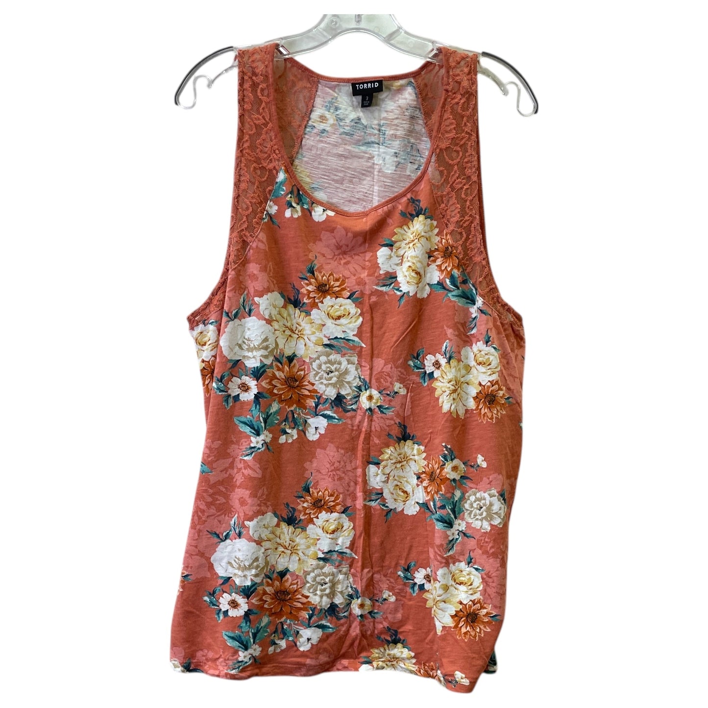 Top Sleeveless By Torrid In Orange, Size:3X