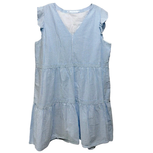 Evelyn Seersucker Tiered Dress By Southern Tide In Sky Blue, Size: XL